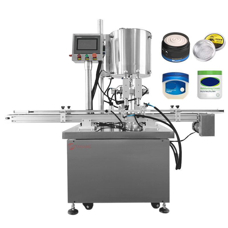 Máquina llenadora calefactora de dos cabezales