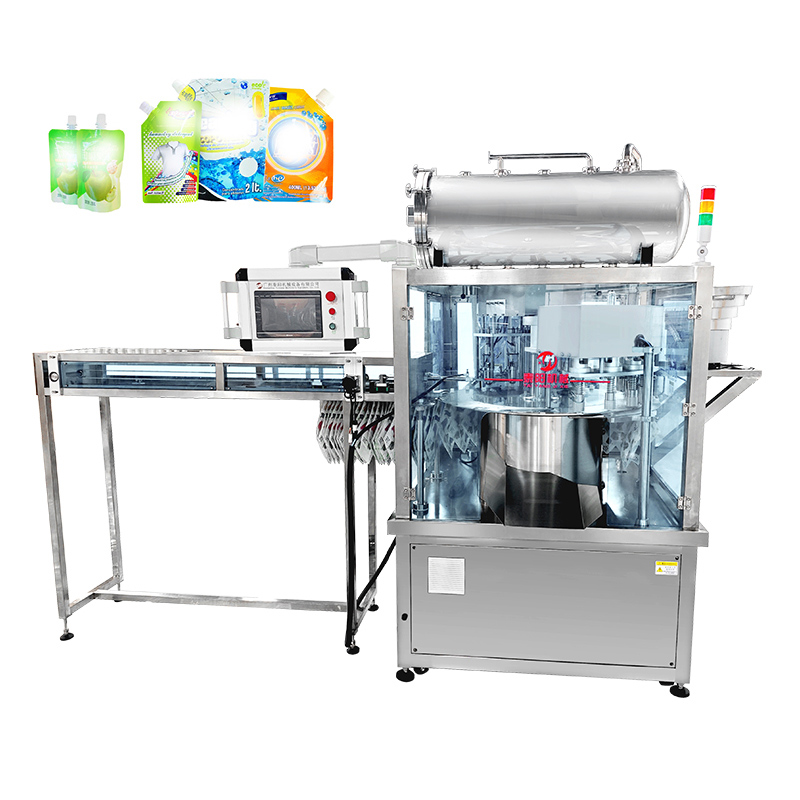Máquina de relleno de bolsas y tapa de cuatro cabezas